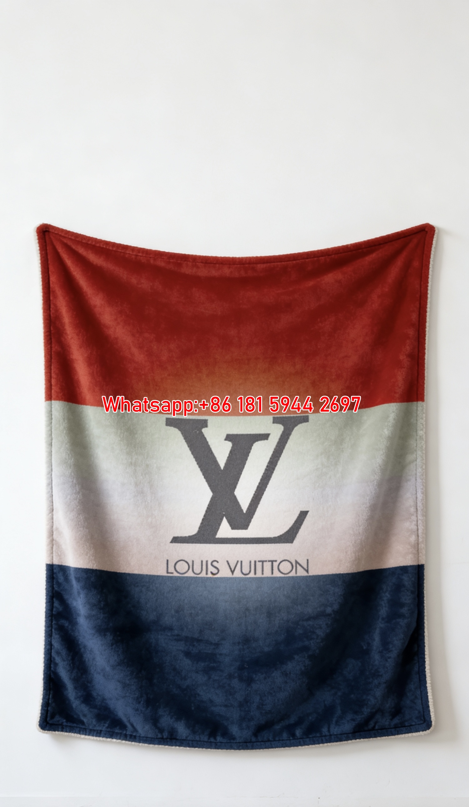 Gradient Color LV Monogram Flannel Throw Blanket 326